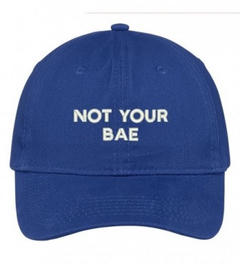 Trendy Apparel Shop Not Your Bae Embroidered Low Profile Adjustable Cap Dad Hat - Royal - CF12O89YZYL