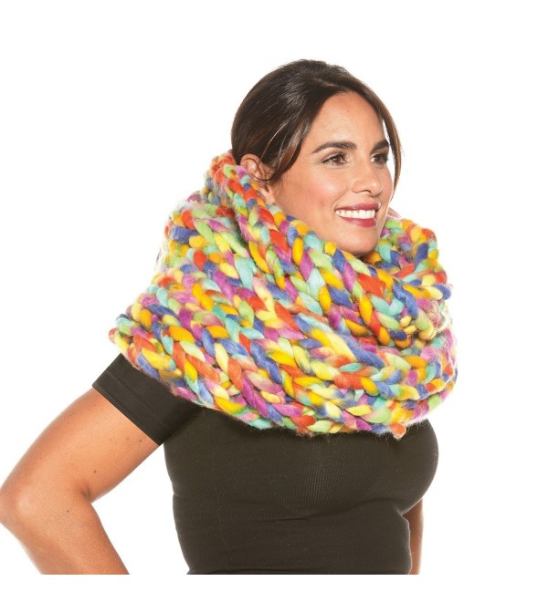 Women's Oversized Braided Infinity Scarf - CN188I67MIN