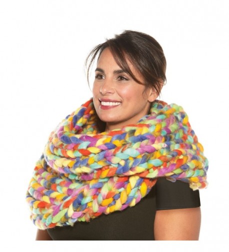 Womens Oversized Braided Infinity Scarf in Fashion Scarves