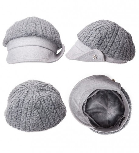 Womens Knitted Beanie Weather newsboy in Men's Skullies & Beanies