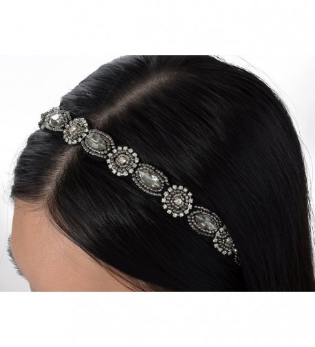 Alilang Elastic Rhinestone Metallic Headband