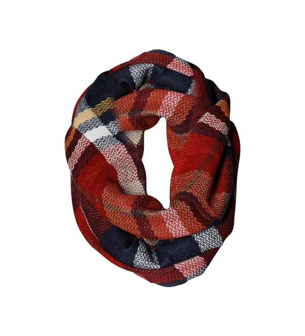 All American Plaid Tartan Infinity Scarf Funky Monkey Fashion Warm Cozy Scarves - CO1874W8756