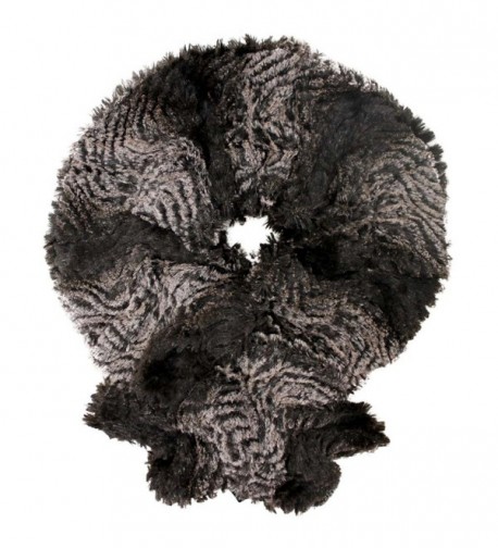 Gradient Plush Faux Fur Scarf - Brown - CT11C9B14P5