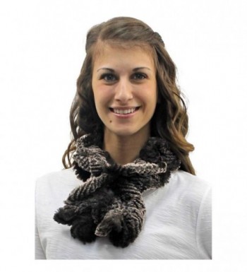 Brown Gradient Plush Faux Scarf