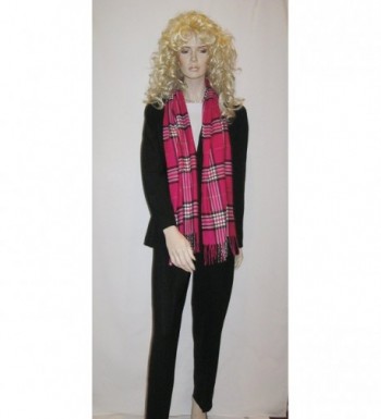 Cashmere Unisex Pashmina Checks FUCHSIA