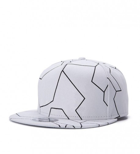 Sunlitro Unisex Flat Bill Hip Hop Hat Snapback Baseball Cap - White 033-1 - C01880E0S7M