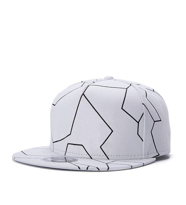 Sunlitro Unisex Flat Bill Hip Hop Hat Snapback Baseball Cap - White 033-1 - C01880E0S7M