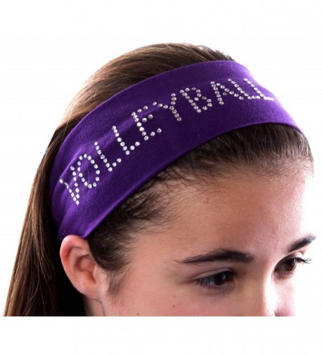 VOLLEYBALL Rhinestone Cotton Stretch Headband