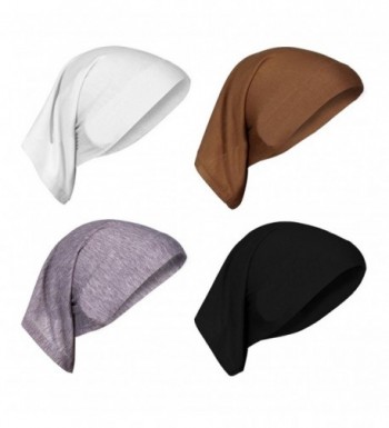 AIYUE Beanie Headscarf Headwear Chemo Turban Cancer - Black/White/Grey/Coffee - CZ18666KH0N