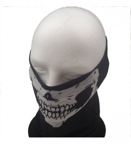 JJ Gear 12 in 1 Head Band- Neck Gaiter- Bandana- Sun Buffer - 2 Pk. - black and white skull - CK11U48JIPN