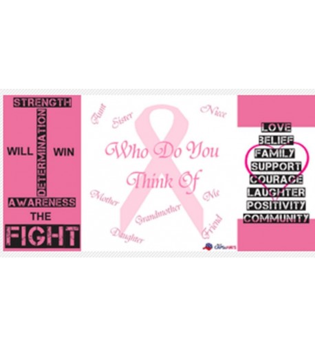 Ribbon Breast Cancer Awareness Embroidered