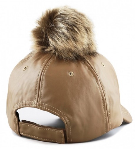 Depot Unisex Leather Curves Camel in Women's Baseball Caps