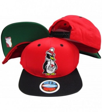 Youngstown State Penguins Red/Black Two Tone Plastic Snapback Adjustable Plastic Snap Back Hat / Cap - CE116A59JBV
