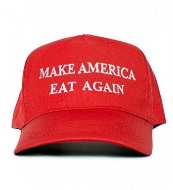Make America Eat Again Embroidered Red Baseball Hat - OSFA - C81840GWEYI