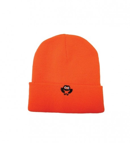 Safety Depot High Visibility Knitted Cap (Beanie) with Owl Logo - Orange - C212O6XR54Q