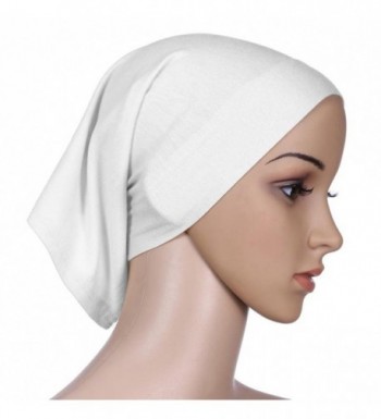 tallahassee Women's Cotton Islamic Muslim Underscarf Hijab Headwrap Bonnet - White - CX12J2D09BR