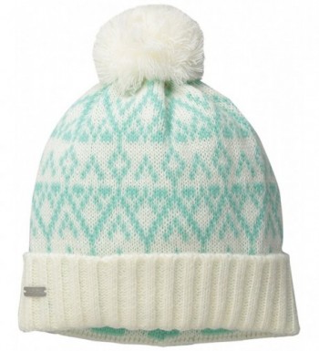 Coal Women's The Olive Geometric Pattern Beanie With Pom and Ribbed Cuff - Mint - C411VJ06R1X