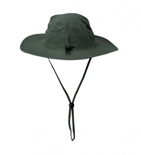 Mens Mesh Bucket Hat Outdoor UV Sun Protection Wide Brim Boonie Fishing ...