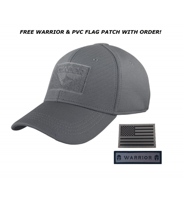 Condor Flex Tactical Cap (Graphite) + FREE Warior & PVC Flag Patch - CX12MSH7HD7