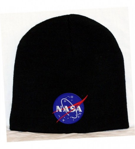 Nasa Meatball Insignia Embroidered Skull Cap - Black - C611IXG2PIF