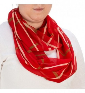 Geometric Square Lines Infinity Scarf