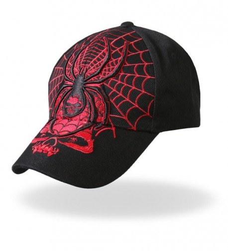 Hot Leathers Widow Ball Cap (Black) - Black - CZ118S5HK3V