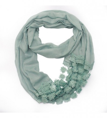 Lightweight Black Infinity Scarf Women - Green - C31803U5MUW