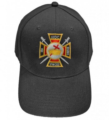 Knights Templar Mason Baseball Cap Freemason Hat Mens One Size Black - C7182RXH339