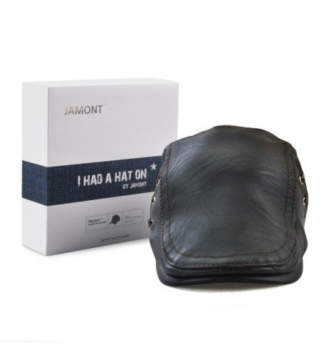 JAMONT Leather Baseball Caps and Hats For Men/Women Outdoor Black Panel Sun Hat - Black - CP188DEZZ4Y
