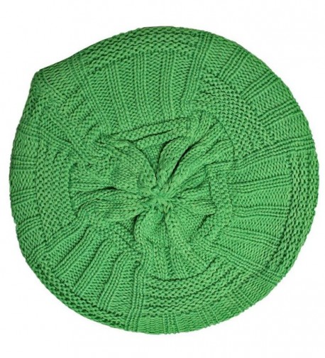 Neon Green Slouchy Knit Beret