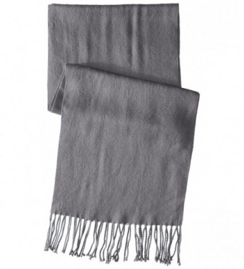 Gabriella Womens Solid Scarf Fringe