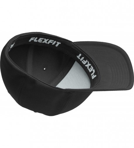 Sport Tek Mens Flexfit Block Black in Men's Baseball Caps