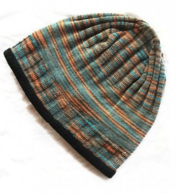 Alpacas of Montana Back Country Lined Alpaca Beanie Hat - Men & Women - by - Multi- Orange / Blue - C61895LE03D