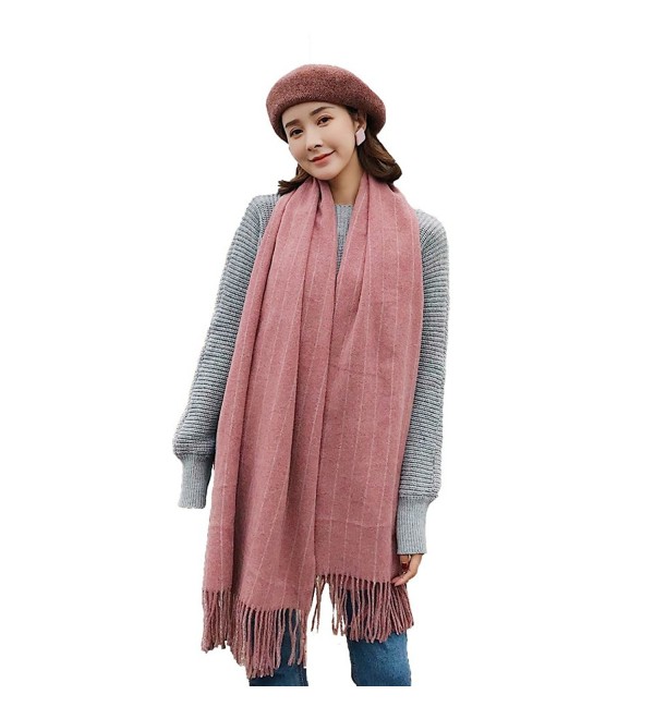 S&S Women's Grid Autumn Winter Warm Lattice Long Scarf Plaid Blanket Shaw - 02-pink - C0187WNX4TL