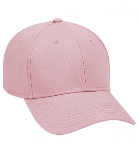 Otto 6 Panel Low Profile Superior Cotton Twill Cap - Pink - CH12JQYOGOD