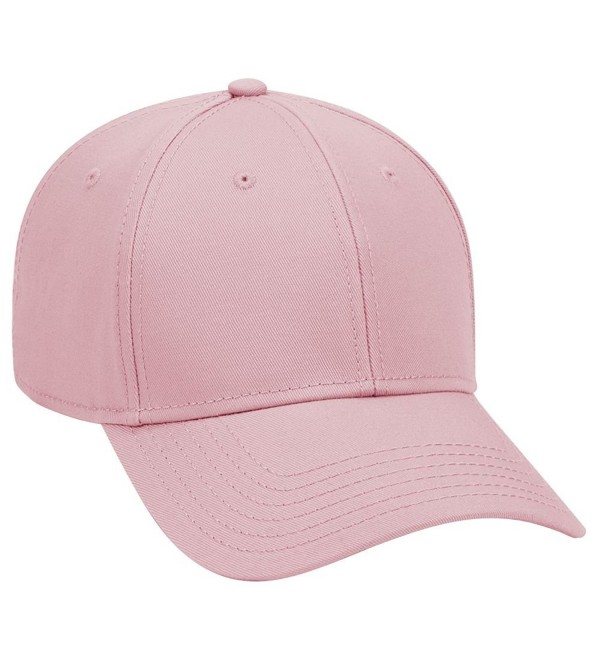 Otto 6 Panel Low Profile Superior Cotton Twill Cap - Pink - CH12JQYOGOD