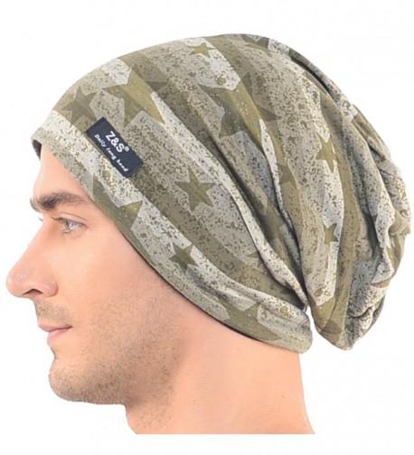 Mens Camouflage Thin Slouchy Beanie Cap Hat Oversize - Star Style-b106 - CO12HV53UEL
