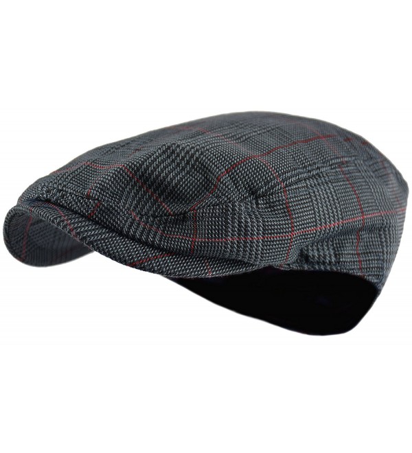 Men's Classic Herringbone Tweed Wool Blend Newsboy Ivy Hat (Large/X-Large- Paisley Dk.Gray) - CF1866HHXEO