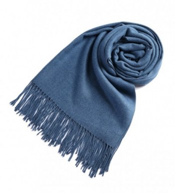 Timo Lee Fashion Cashmere Scarves Pashminas - Denim Blue - CA1868SQ4HC