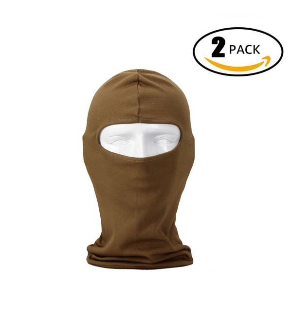 T1FE 1SFE Outdoor Ski Mask Premium Face Mask Hat Motorcycle Cycling Balaclava - Sand Coloured - C517Z30T6K2