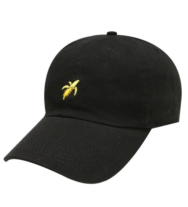 City Hunter C104 Banana Small Embroidery Cotton Baseball Caps 12 Colors - Black - CQ12HJQUGOT