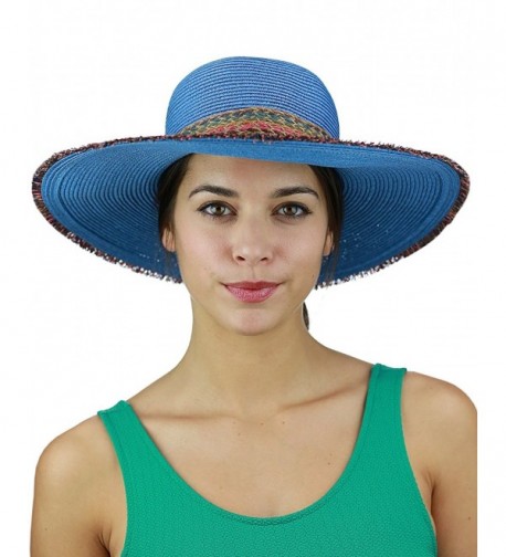 C C Multicolored Fringed Summer Floppy in Women's Sun Hats