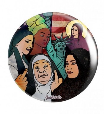 Geek Details Pro America 2.25" Pinback Button - American Women in Headscarves - CL12O7Y1M8W