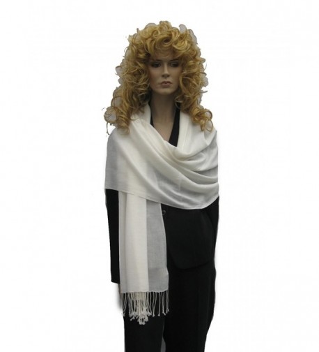 Fancy Pashmina shawl from Cashmere Pashmina Group - Ivory - C7112GWG8MV