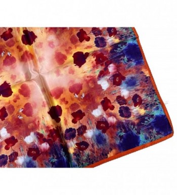 Poppies Printed Thick Small Square in Fashion Scarves