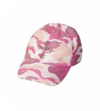 Copper Cross Vintage Pink Camo Baseball Hat Visor - CR113S66P1D