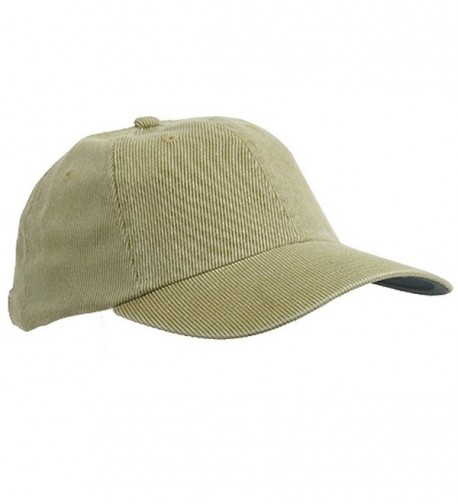 Corduroy Cotton Washed Cap Khaki W32S56D in Women's Baseball Caps