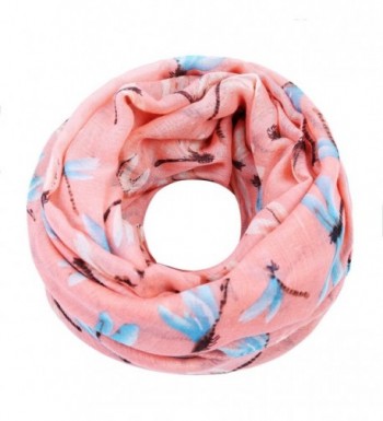 ZQY Ladies' Fashion Dragonfly Printed Long Scarf Super Soft Shawl for Spring Summer Autumn - Pink - CR189ZNOKN3