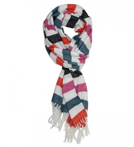 Ted and Jack - Ted's Classic Cashmere Feel Checkered or Plaid Scarf - Multicolor Stripes - CE12MYPOFIW