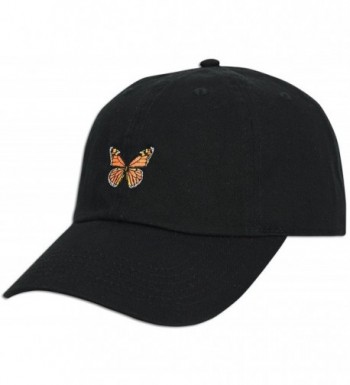 Monarch Butterfly Embroidered Adjustable Unconstructed